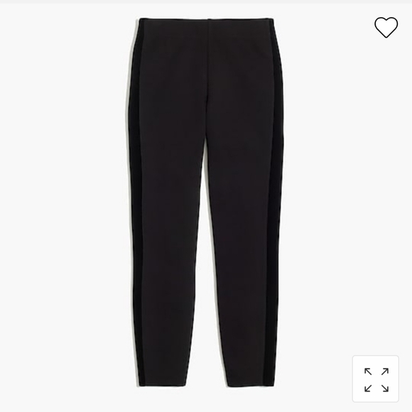 J Crew Gigi Pants with Velvet Tuxedo Strip - Picture 1 of 6